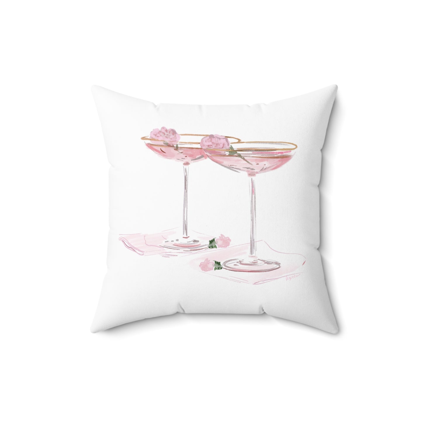 TWO PINK MARTINIS - Pillow