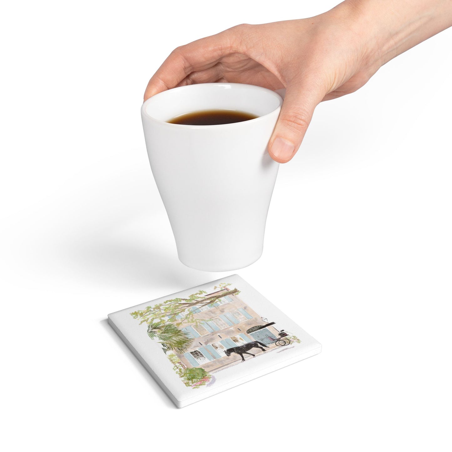 Black Horse-Ceramic Coaster