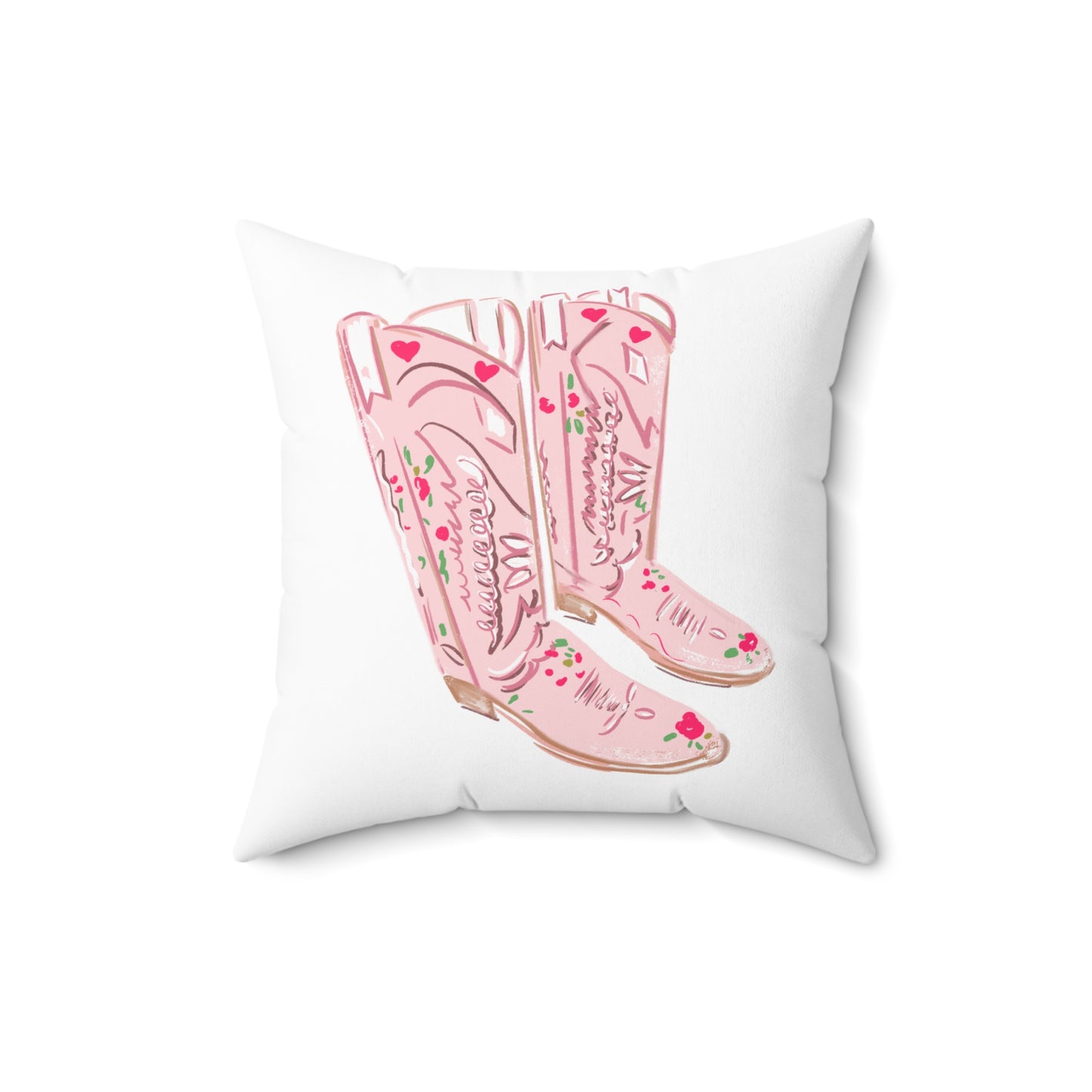 PINK COWBOY BOOTS - Pillow