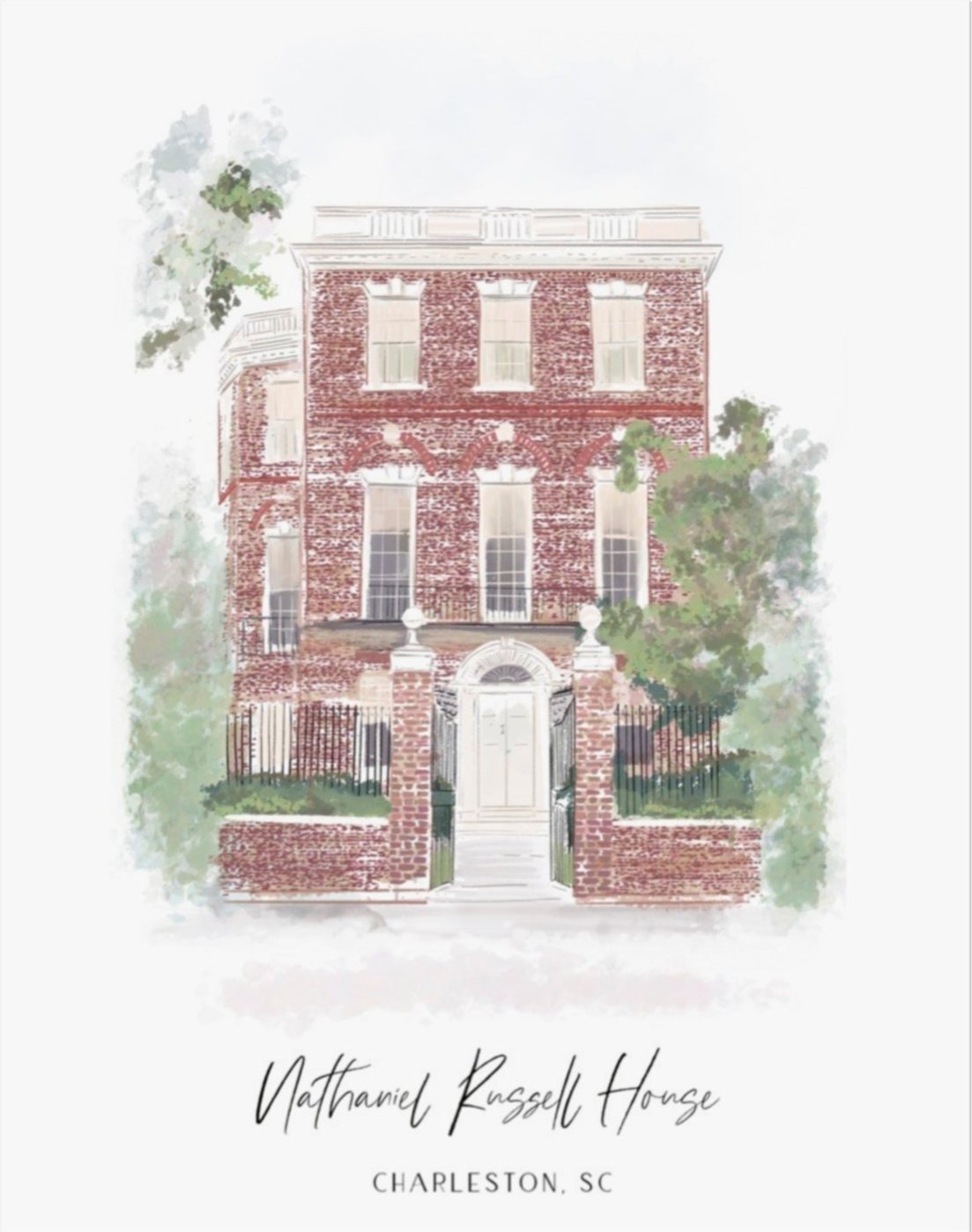 NATHANIEL RUSSELL HOUSE - Art Print