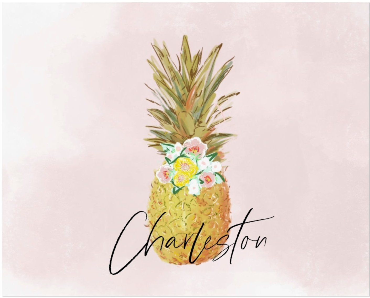 CHARLESTON PINEAPPLE - Art Print