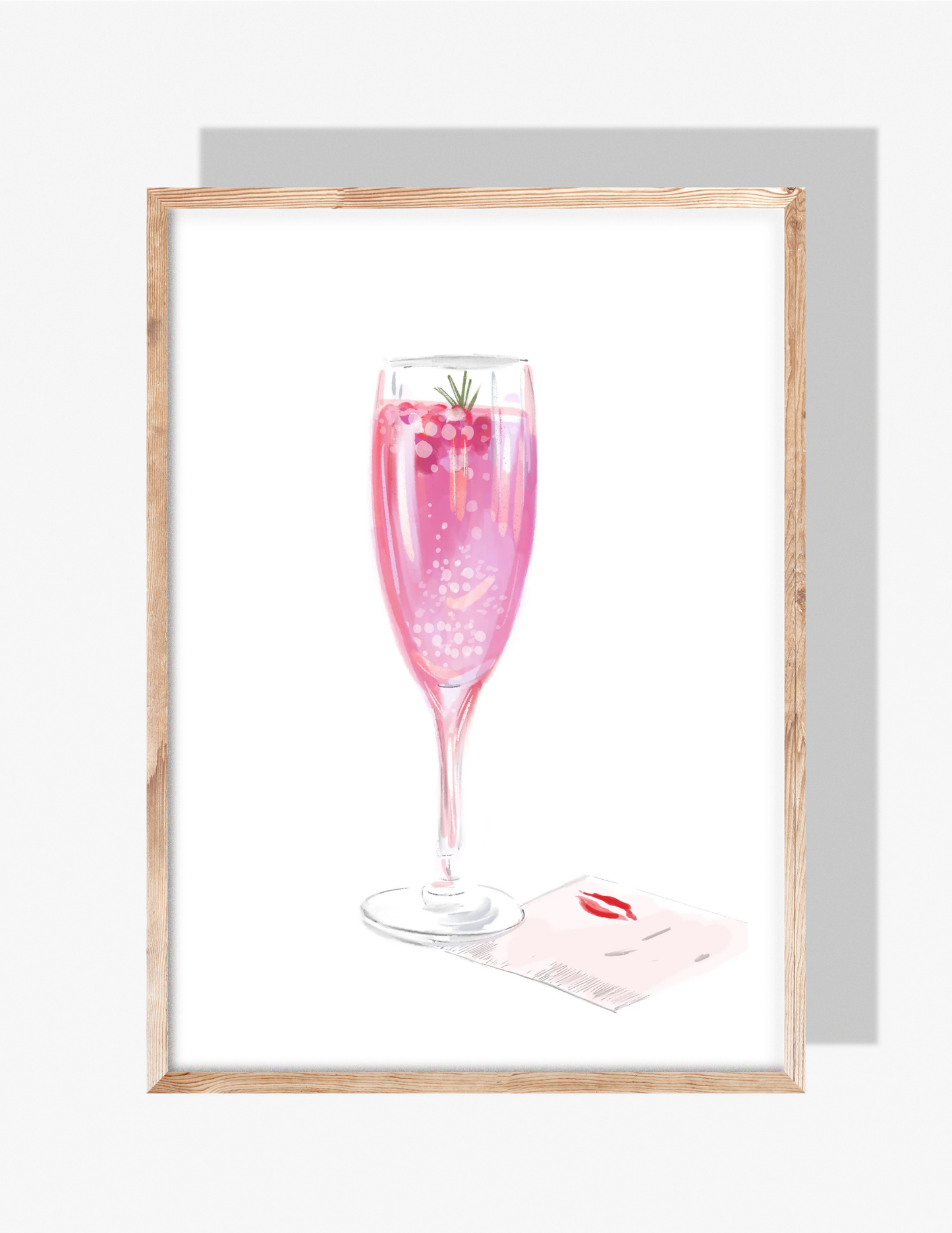 CHAMPAGNE LIPS - Art Print