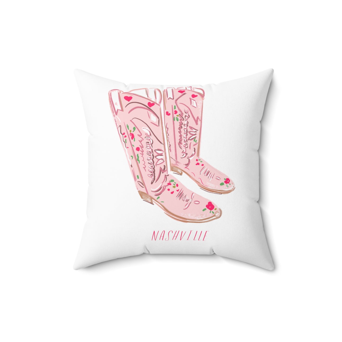 PINK COWBOY BOOTS NASHVILLE - Pillow