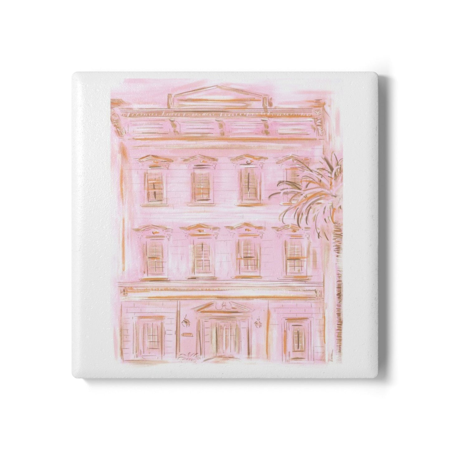PINK IN CHARLESTON - Ceramic Coaster