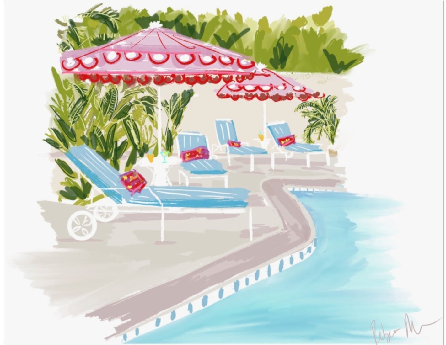 POOLSIDE - Art Print