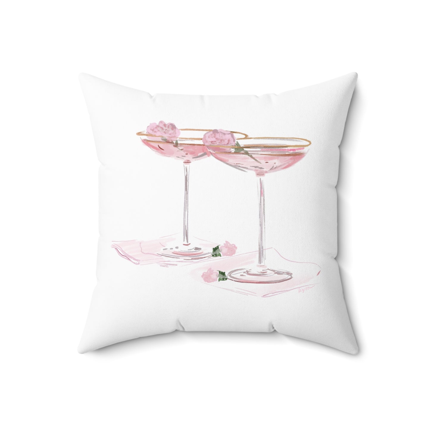 TWO PINK MARTINIS - Pillow
