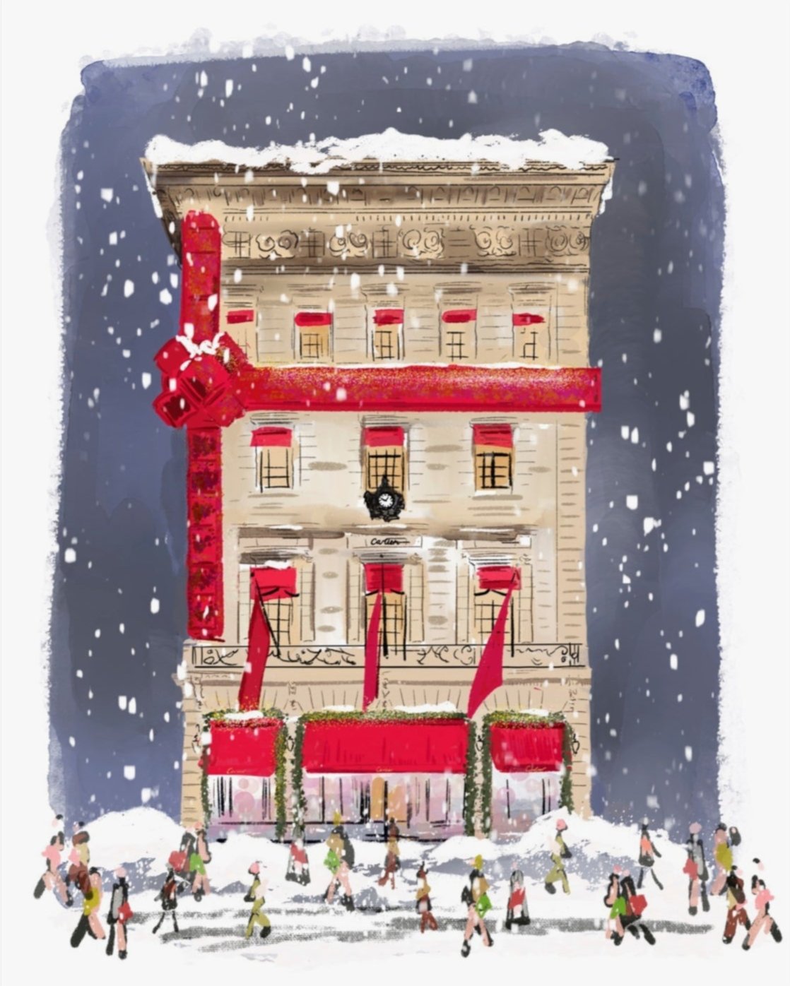 NYC CARTIER SHOPPING - Art Print