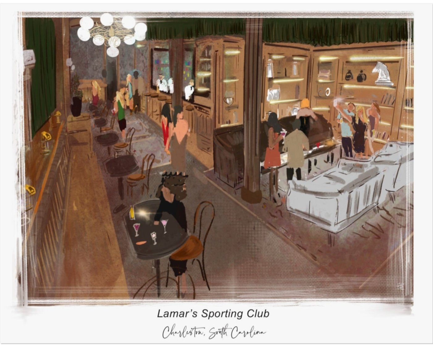 LAMAR'S SPORTS CLUB - Art Print