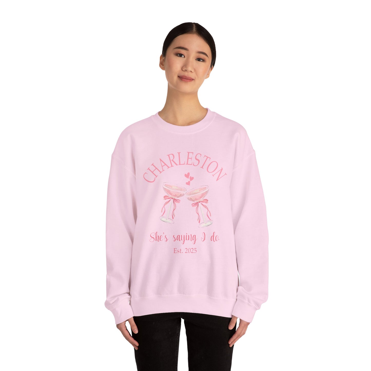 CHARLESTON BACHELORETTE - SHE'S SAYING I DO, EST. 2025 - Crewneck