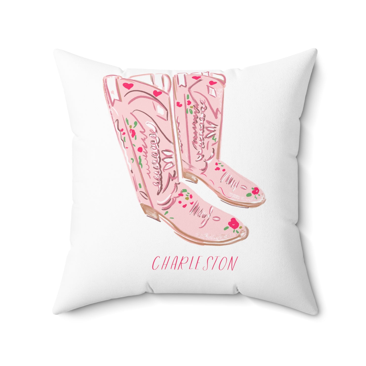 PINK COWBOY BOOT CHARLESTON - Pillow