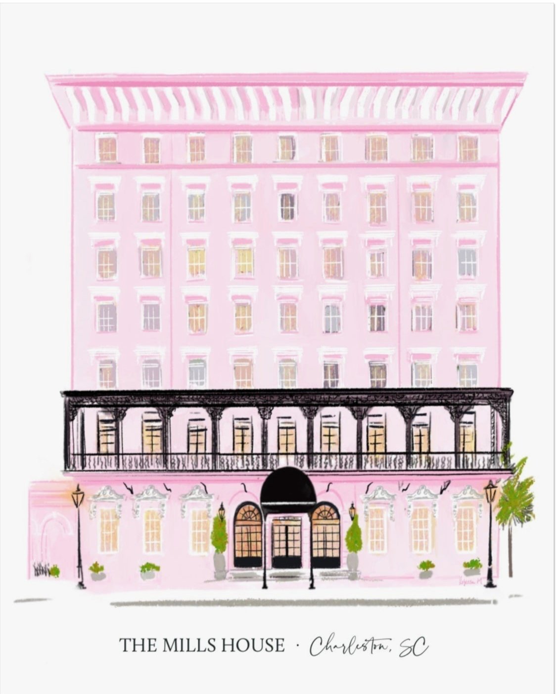 THE MILLS HOUSE HOTEL - Art Print