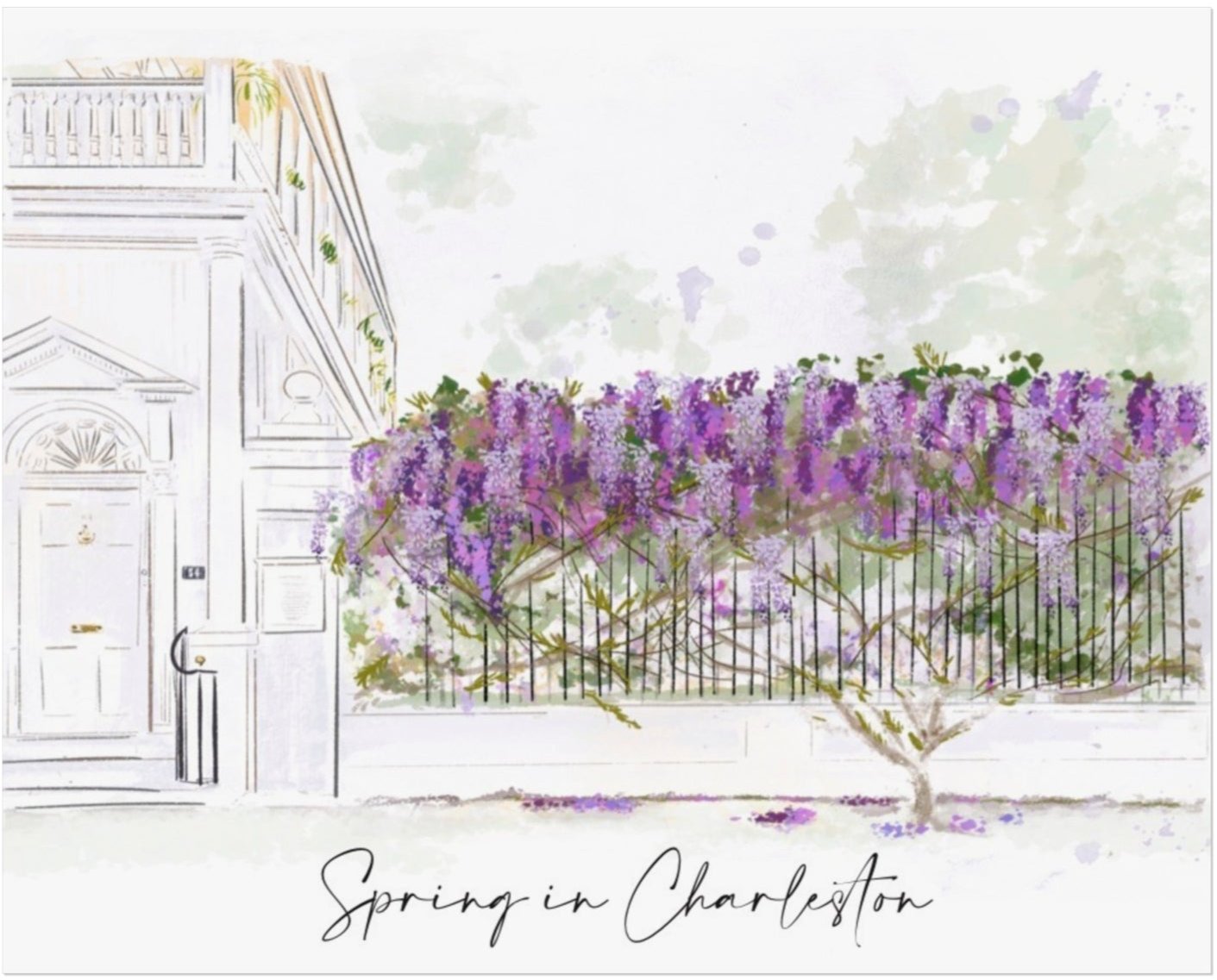 WISTERIA IN SPRING -Art Print