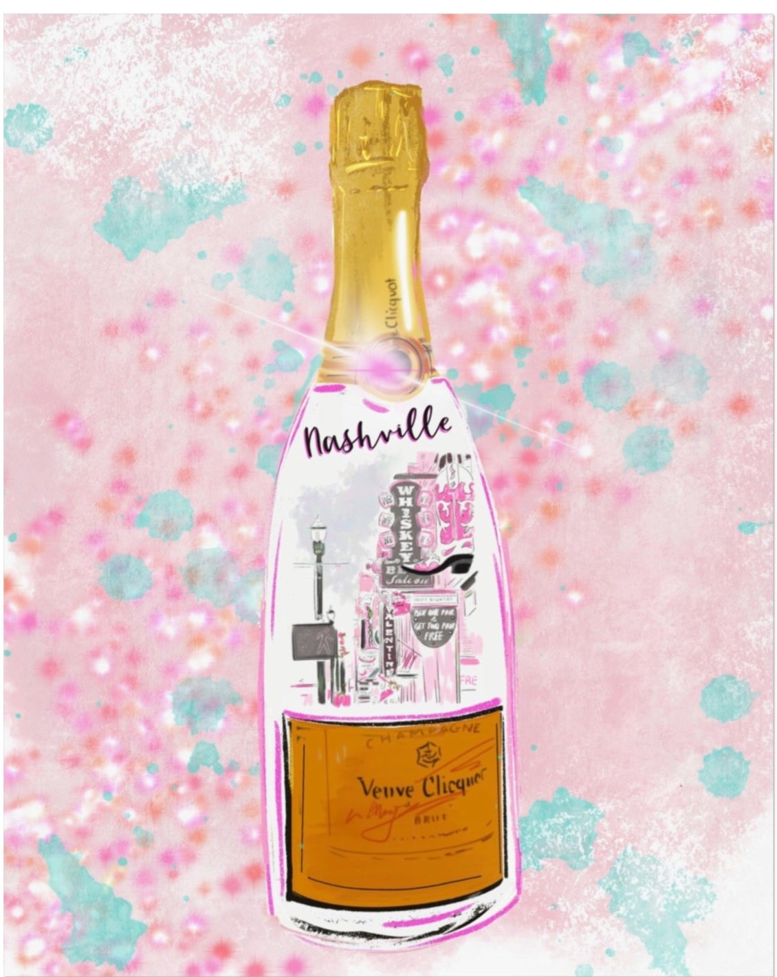 NASHVILLE VEUVE - Art Print