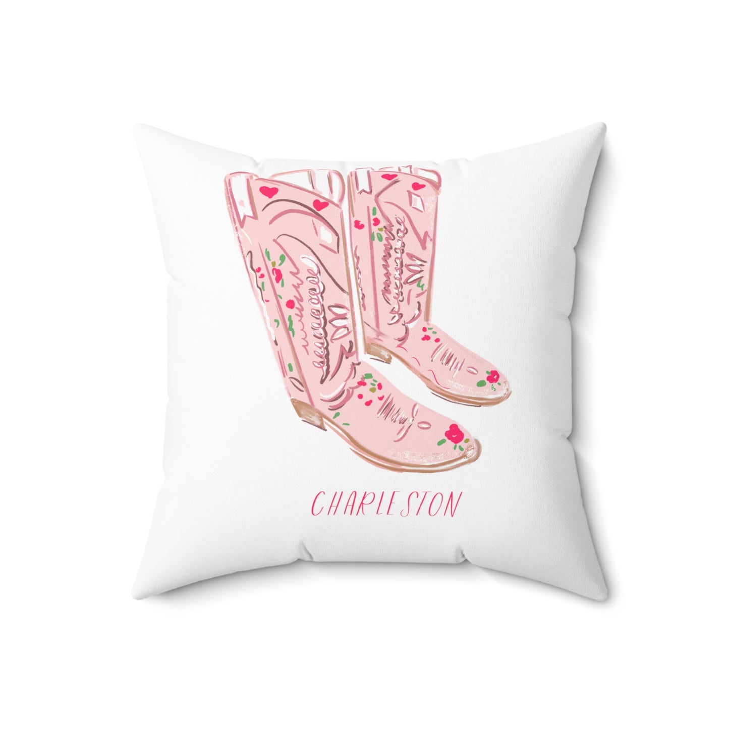 PINK COWBOY BOOT CHARLESTON - Pillow