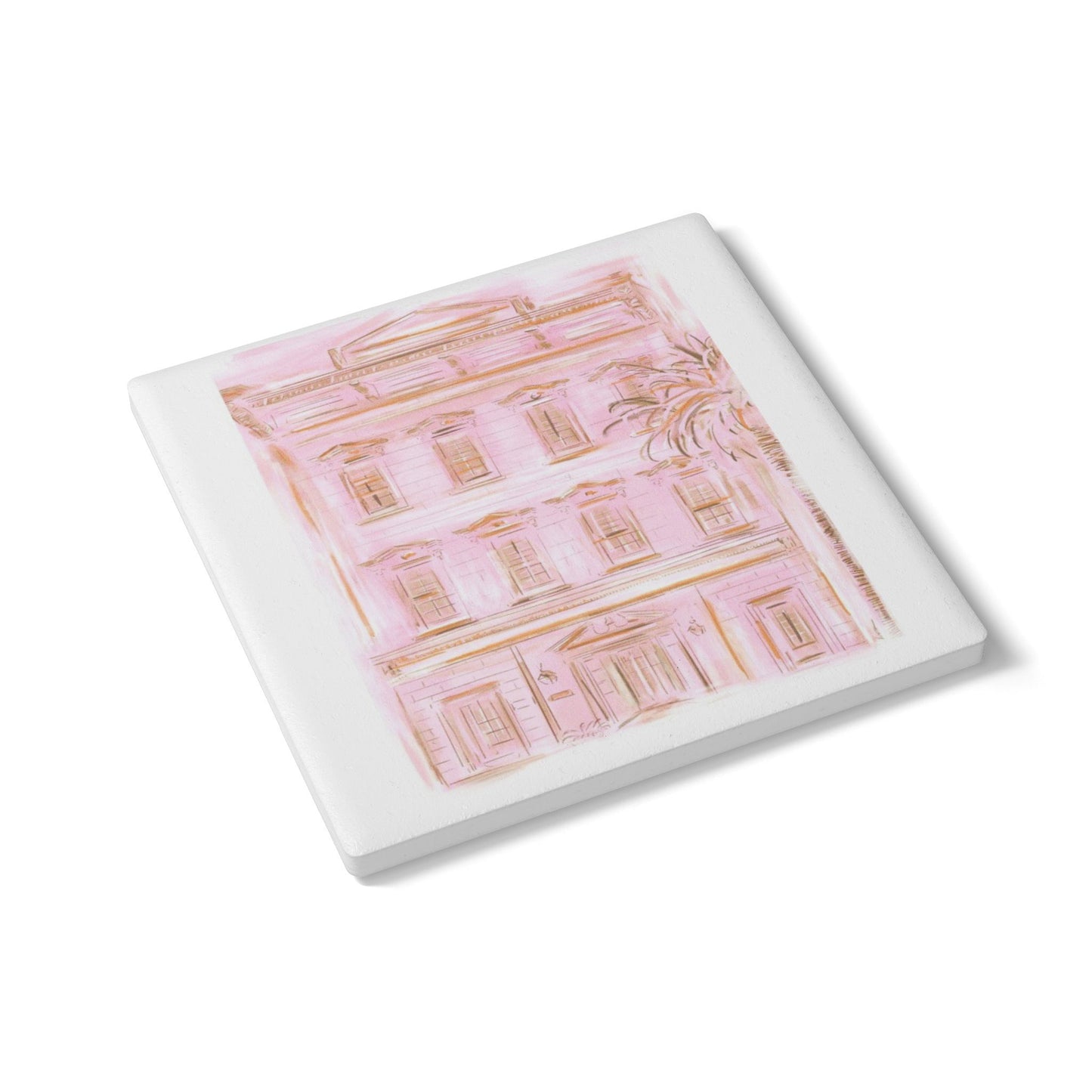 PINK IN CHARLESTON - Ceramic Coaster