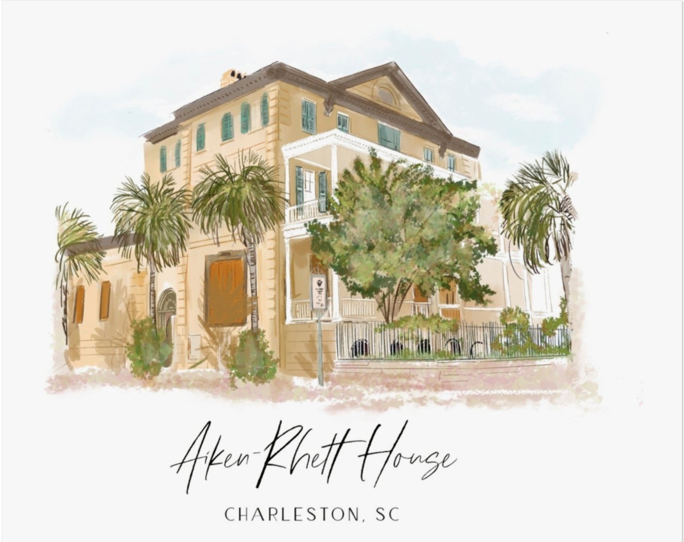 AIKEN RHETT HOUSE -Art Print