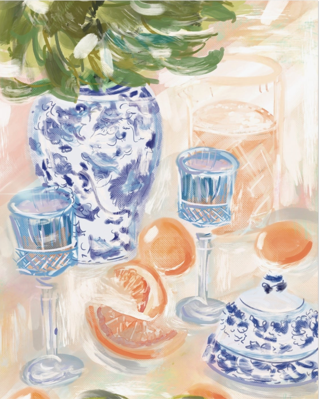 CHINOISORIE & CITRUS - Art Print