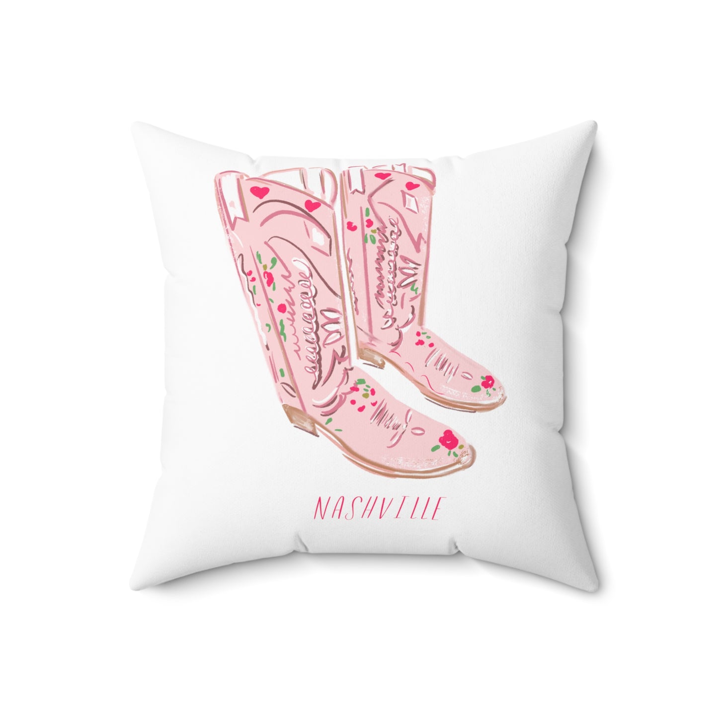 PINK COWBOY BOOTS NASHVILLE - Pillow