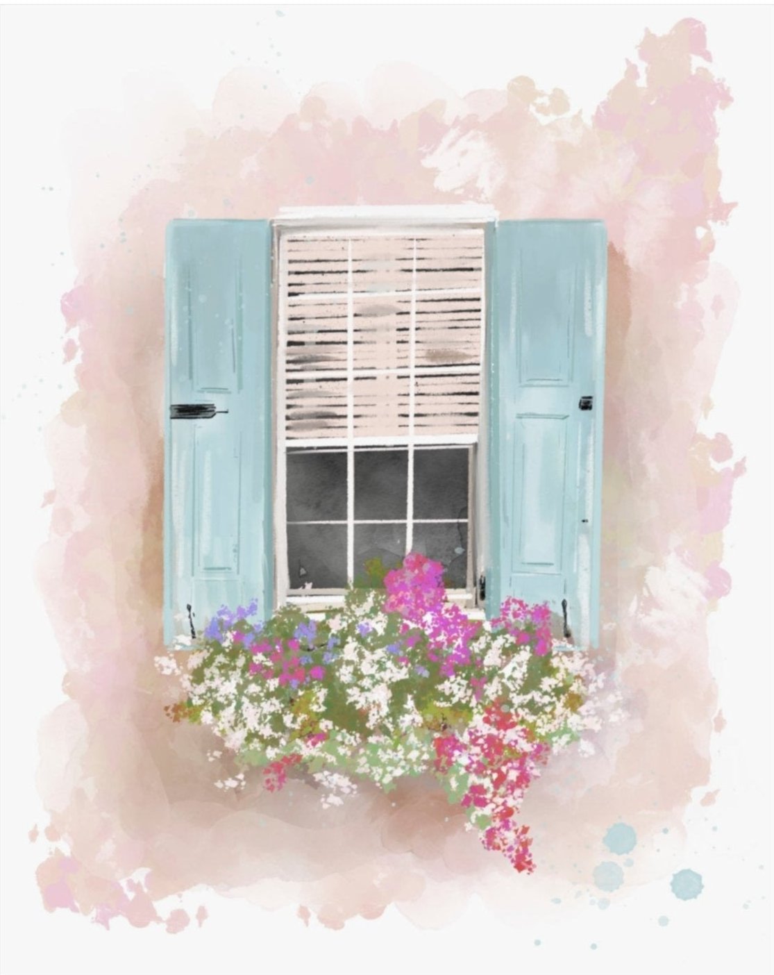 WINDOW IN BLOOM - Art Print