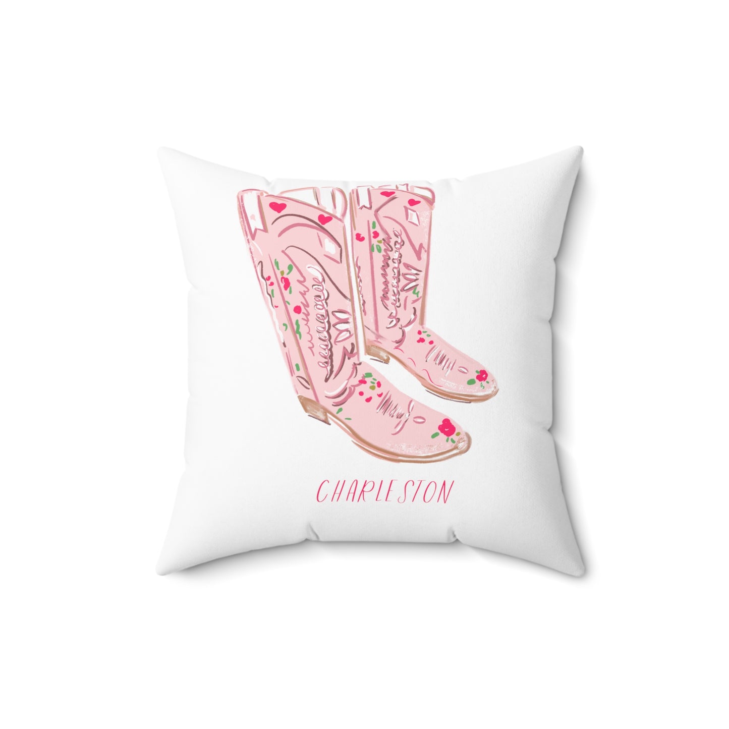 PINK COWBOY BOOT CHARLESTON - Pillow