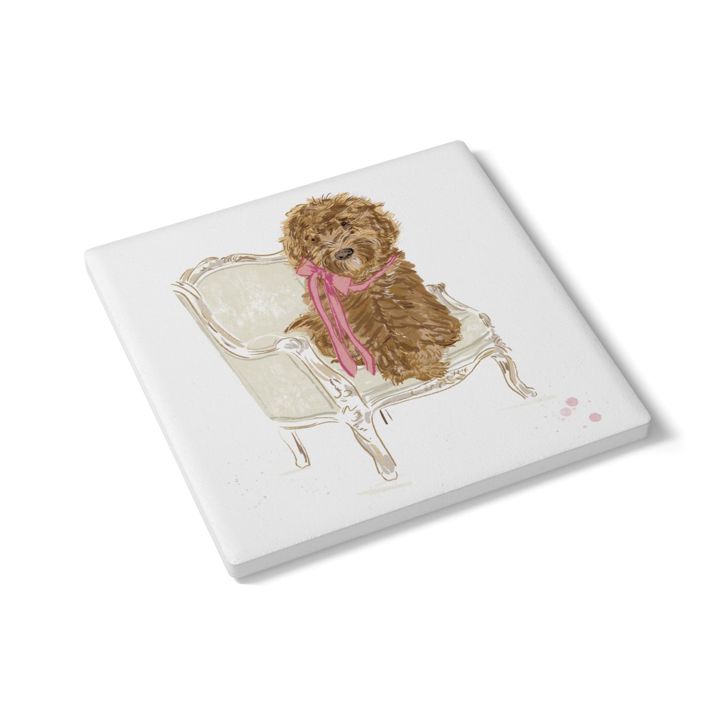 Sit Pretty Doodle-Ceramic Coaster