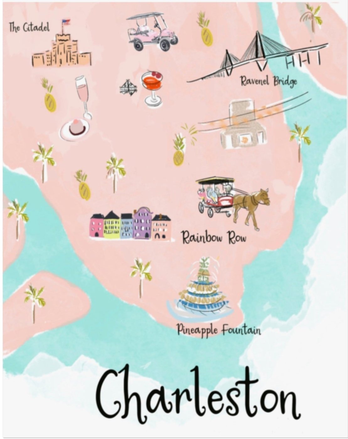 MAP OF CHARLESTON - Art Print