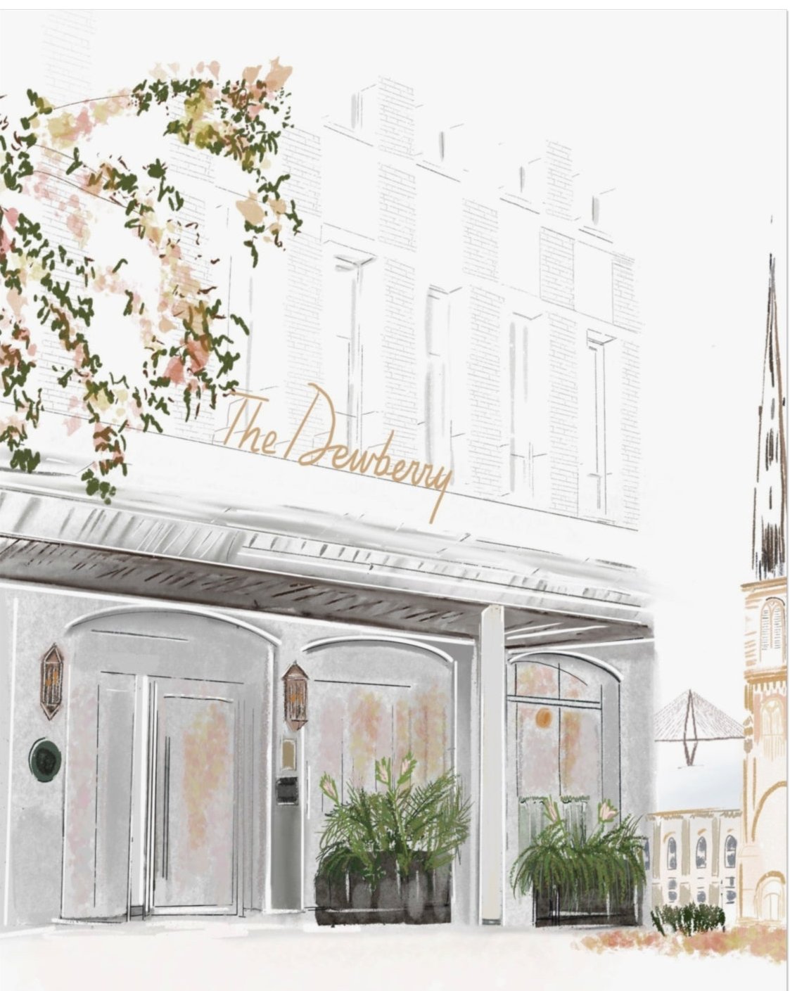 THE DEWBERRY HOTEL - Art Print