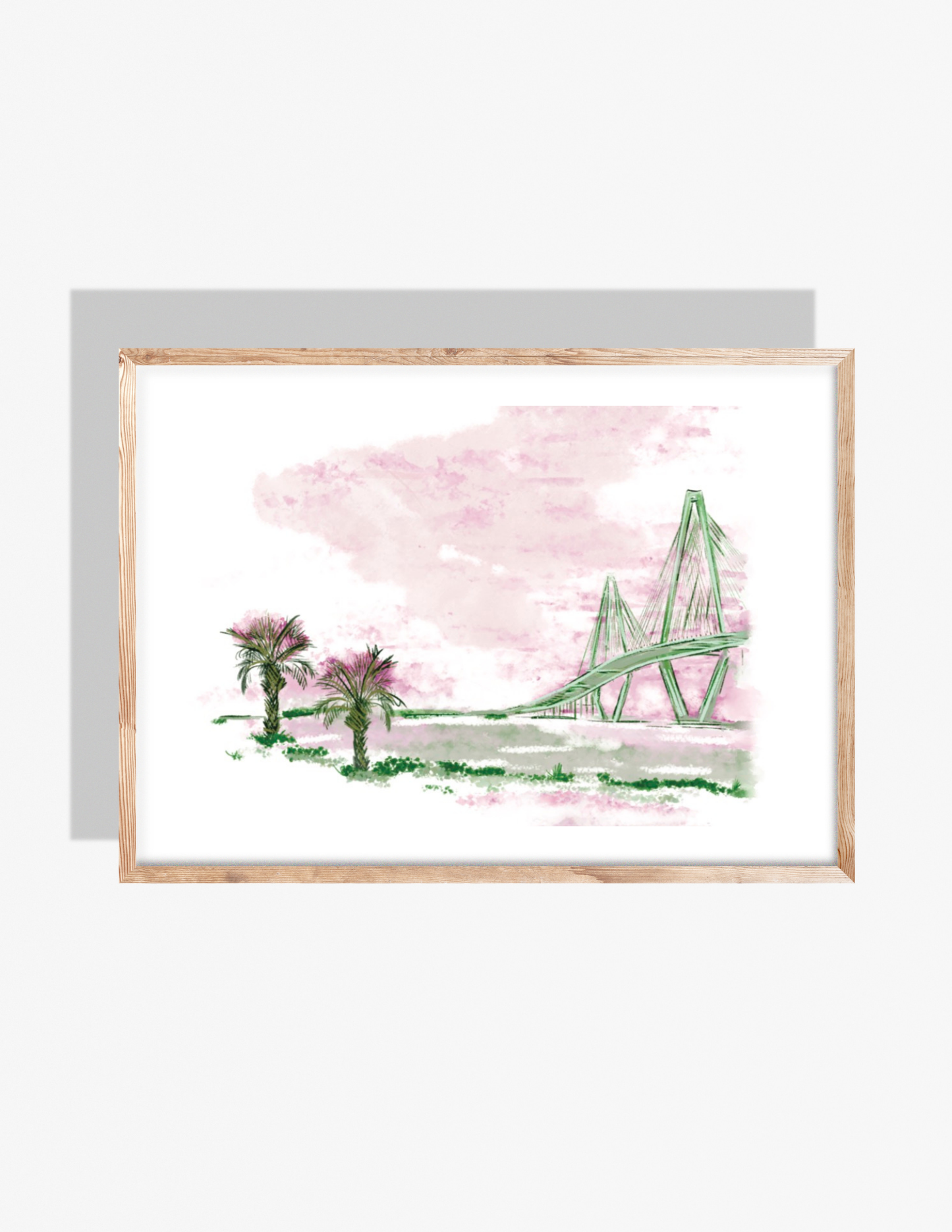 RAVENEL PINK & GREEN - Art Print