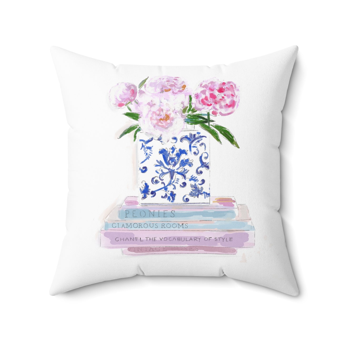 BOOKS & PEONIES - Pillow