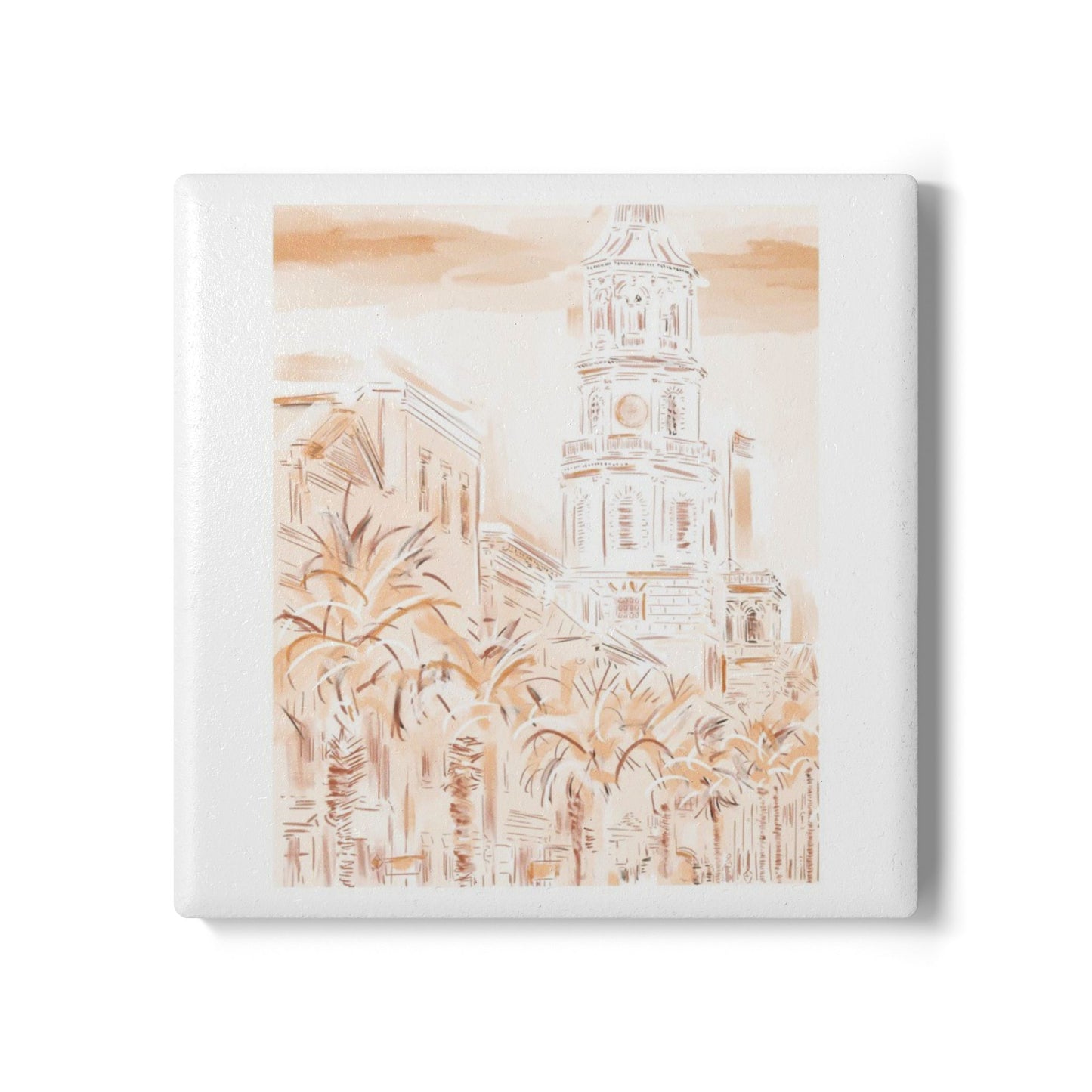 SUNSET IN CHARLESTON - Ceramic Coaster
