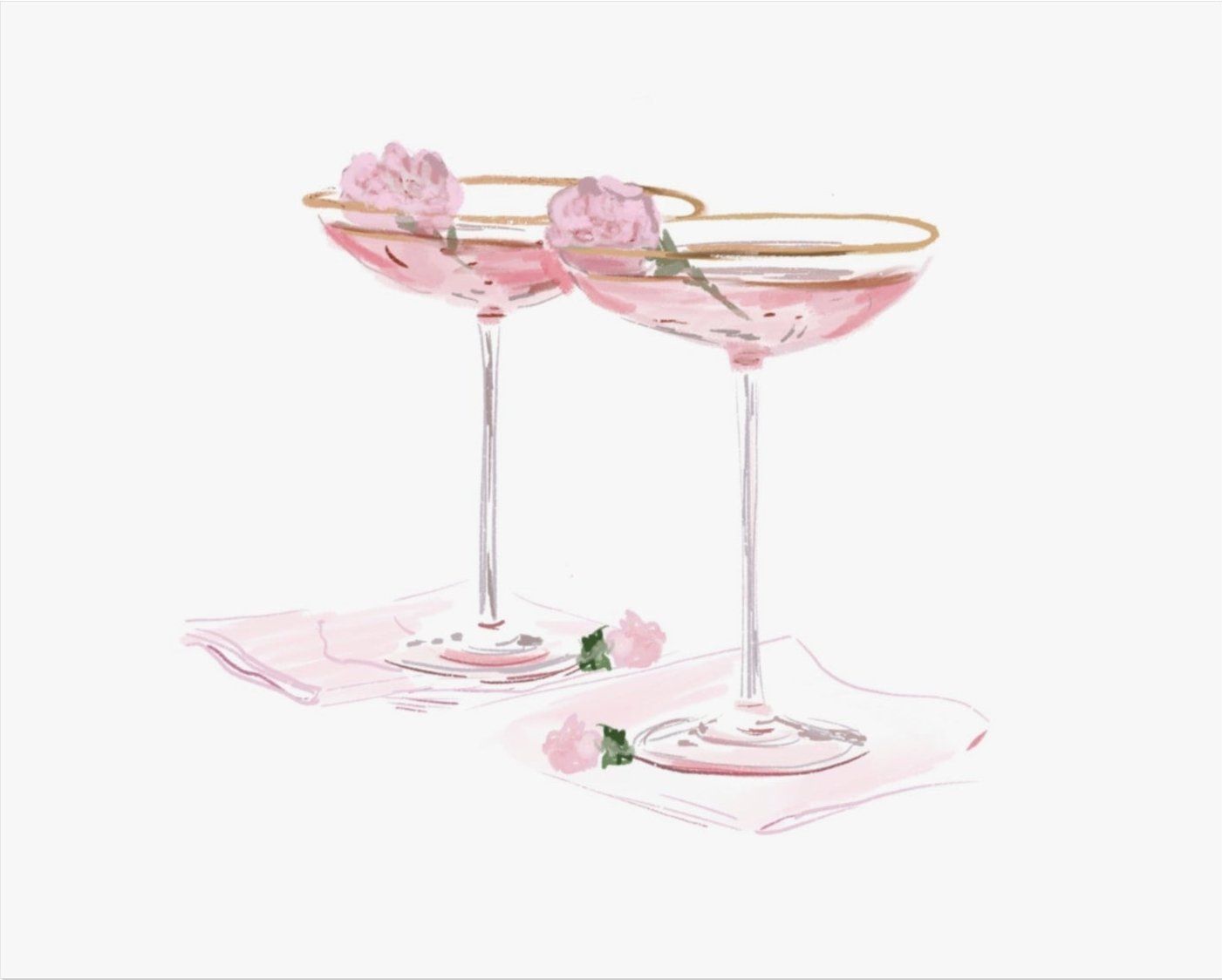 PINK MARTINIS - Art Print