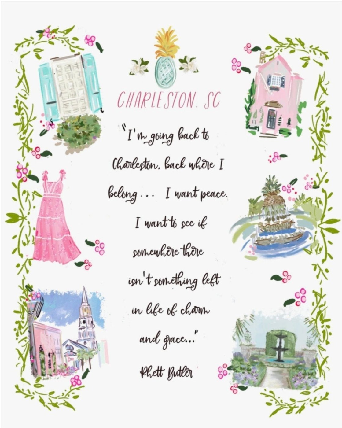 GOING BACK TO CHARLESTON - Art Print