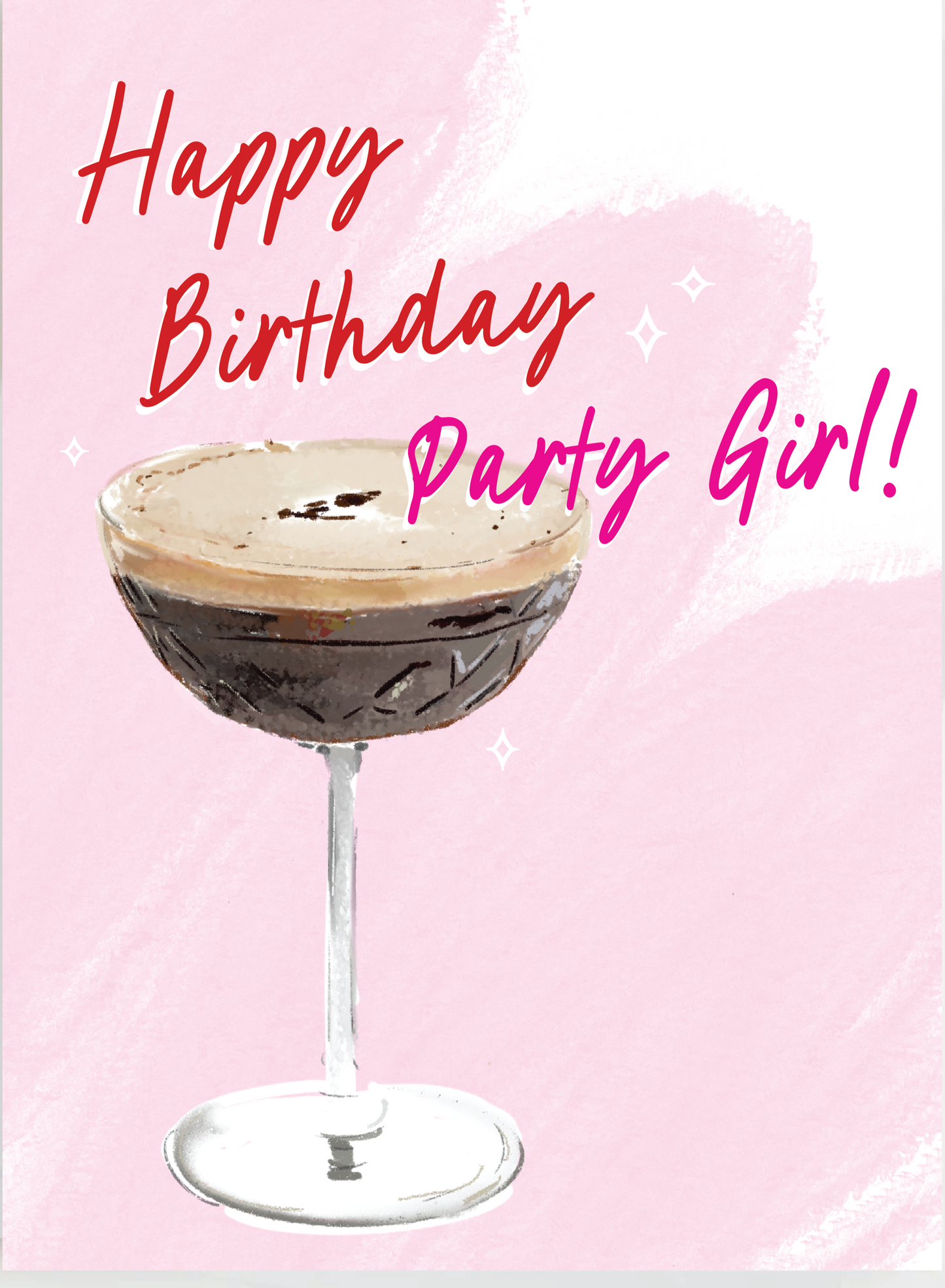 HAPPY BIRTHDAY PARTY GIRL - Note Card