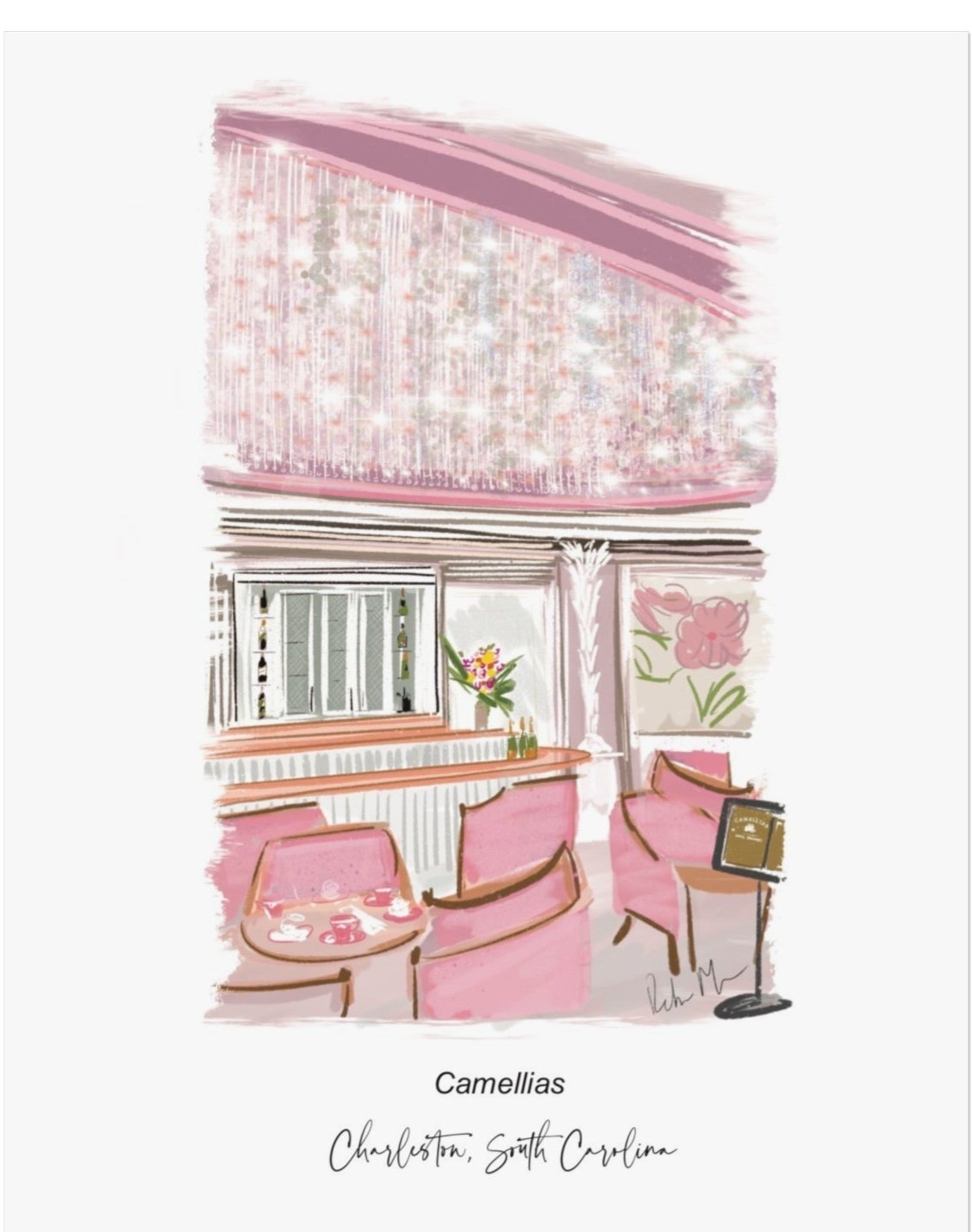 CAMELLIAS AT HOTEL BENNET - Art Print