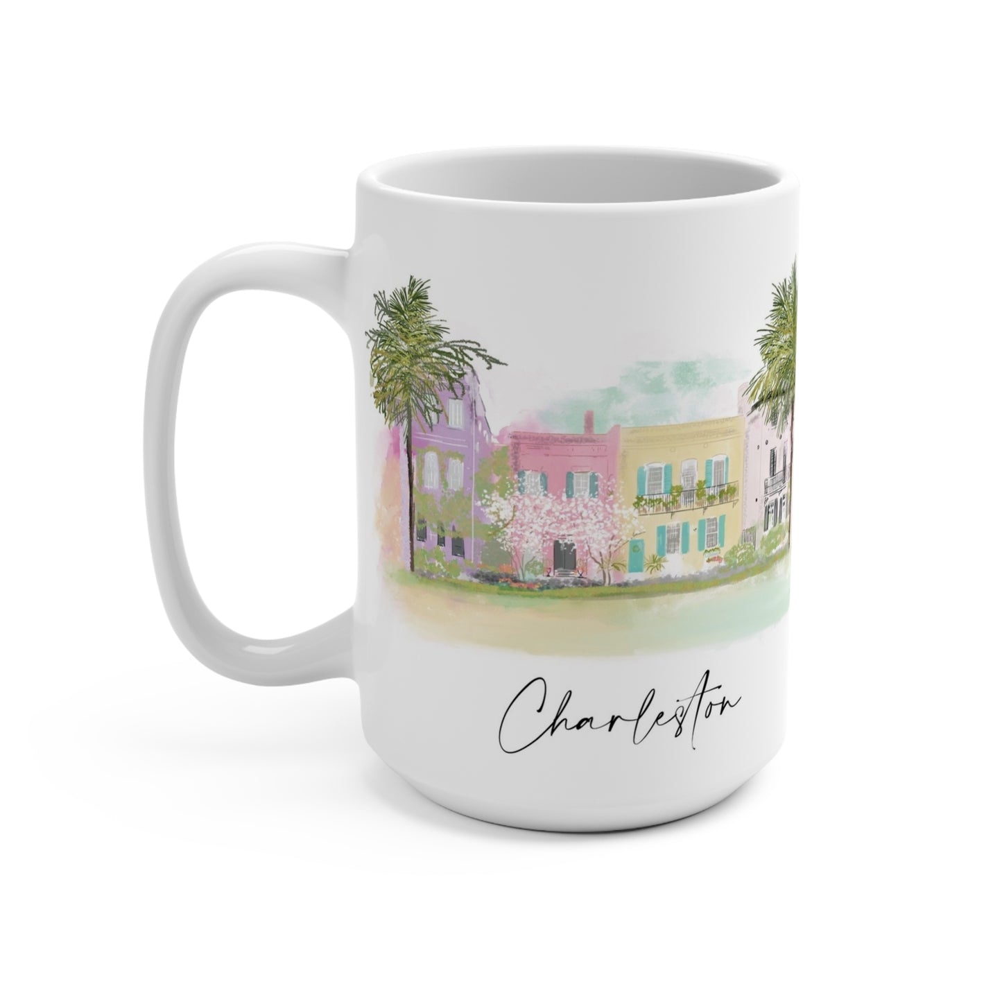 RAINBOW ROW & PINEAPPLE Mug 15oz