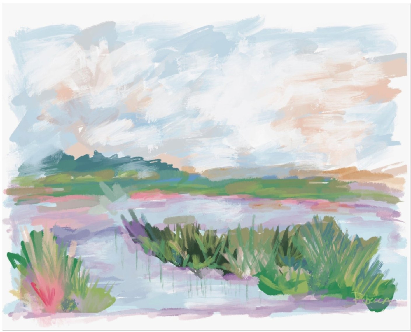 CLOUD KISSED MARSH - Art Print