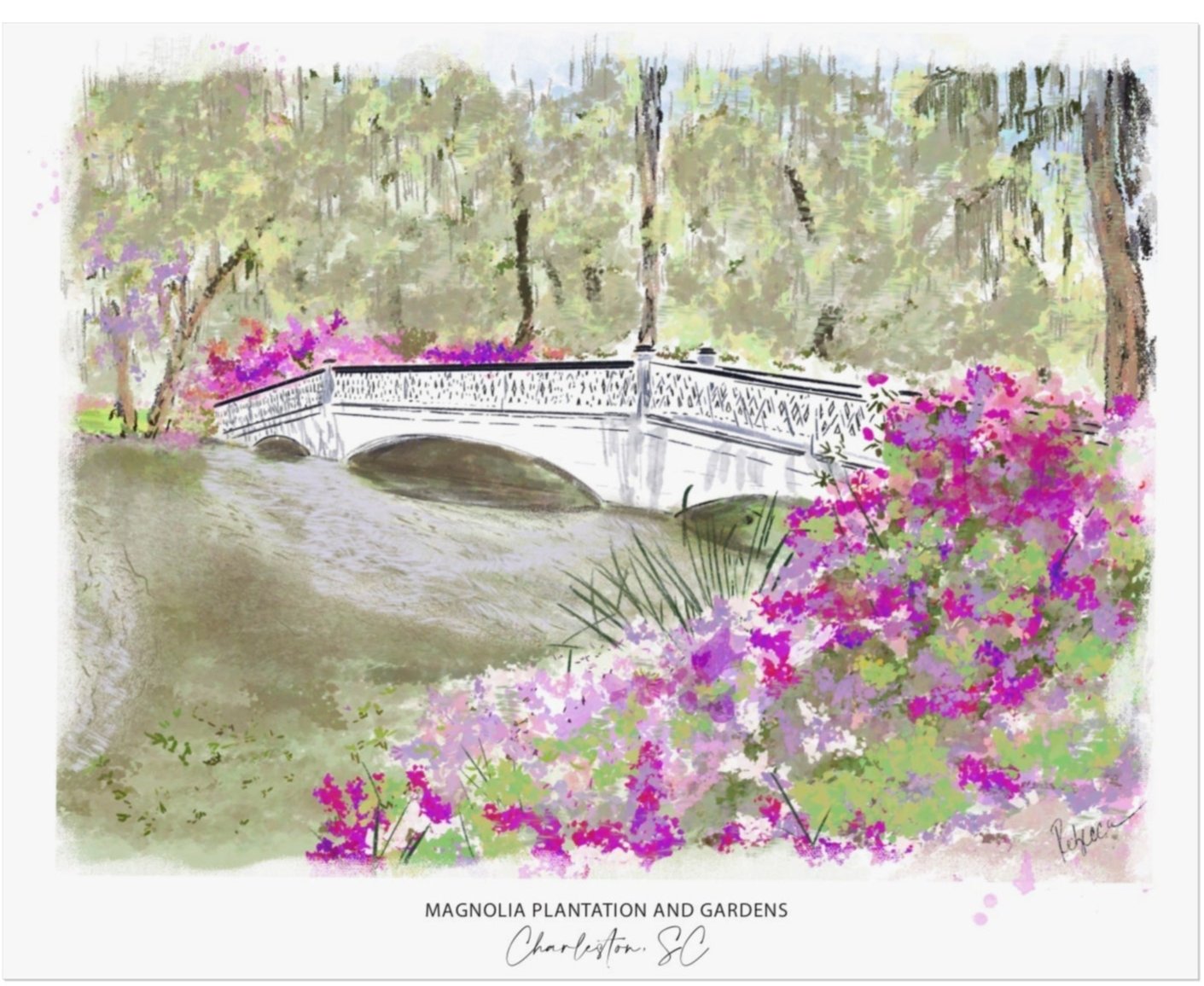 MAGNOLIA GARDEN & PLANTATION - Art Print