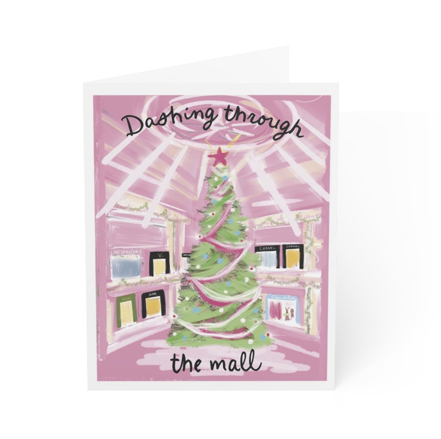 DASHING THROUGH THE MALL - Note Card