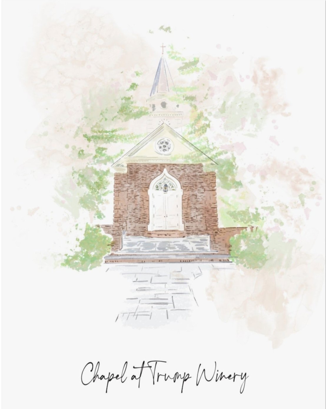 CHAPEL AT TRUMP WINERY - Art Print