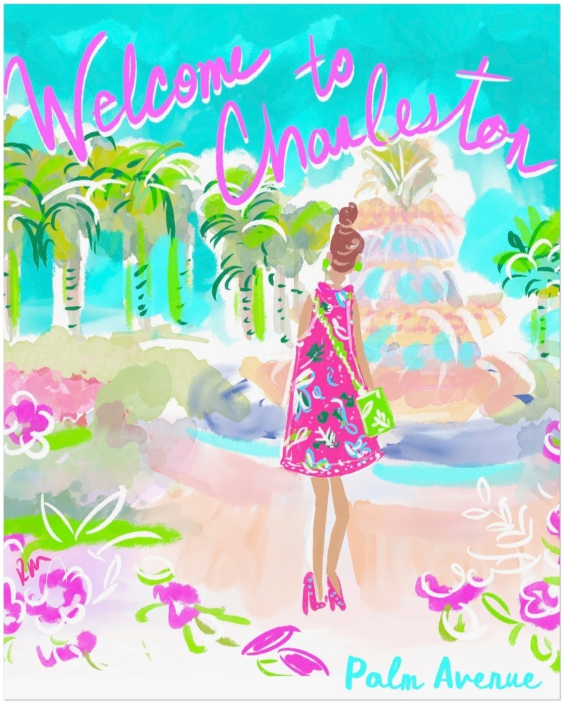 LILLY PULITZER WELCOME TO CHARLESTON - Art Print