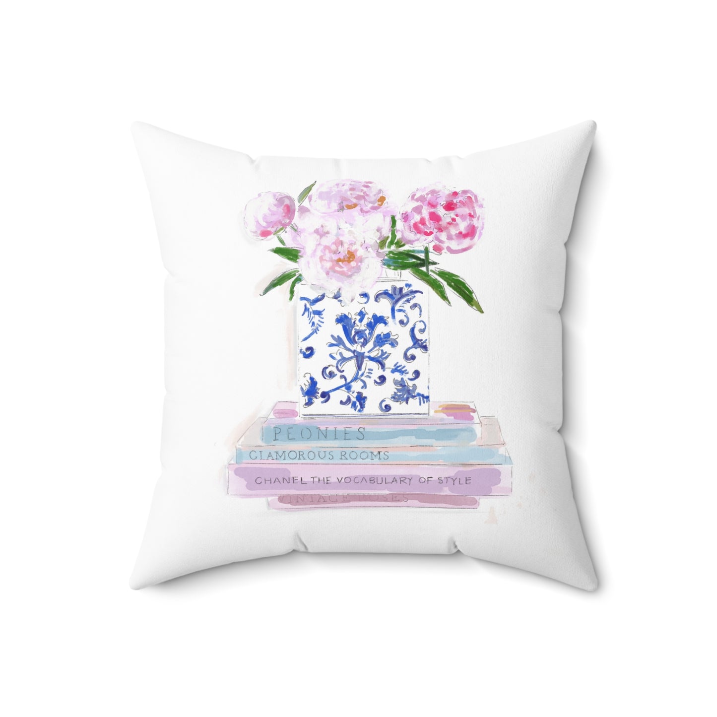 BOOKS & PEONIES - Pillow
