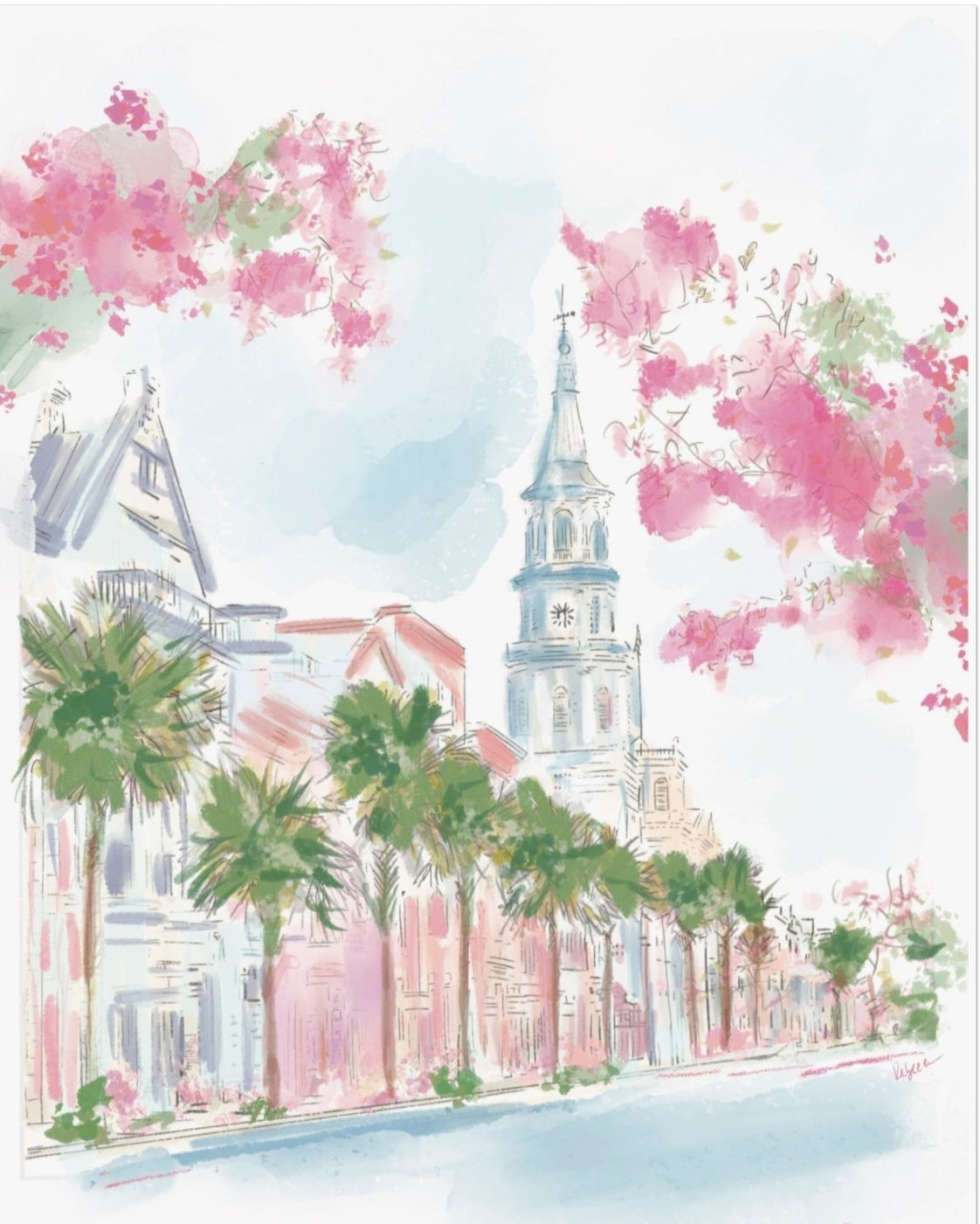 COASTAL SPRING ST. -Art Print