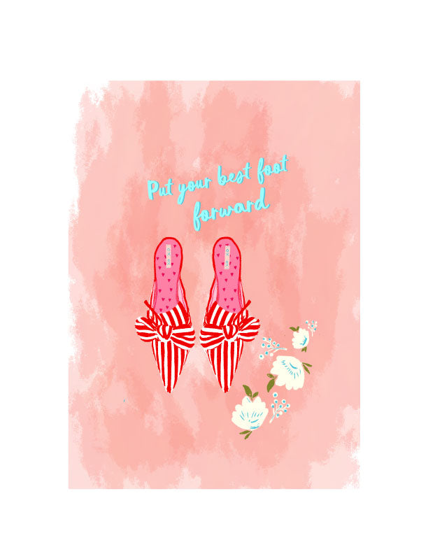 BEST FOOT FORWARD - Note Card
