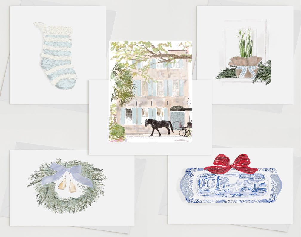 COASTAL STOCKING - Note Card