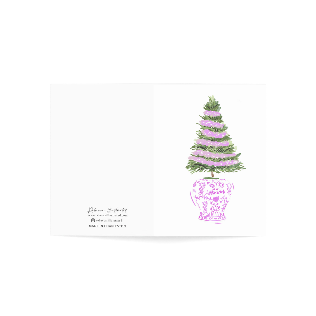 TREE IN PINK JAR - Note Card