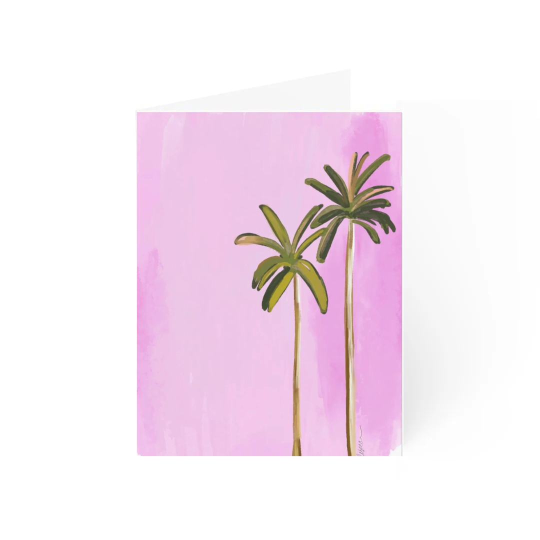 PINK PALMS - Note Card