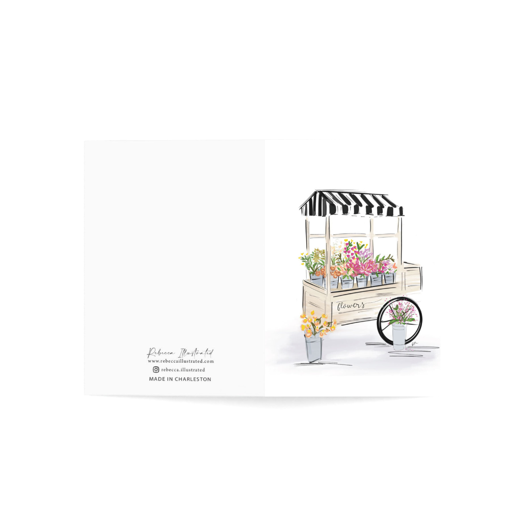 FLOWER CART - Note Card