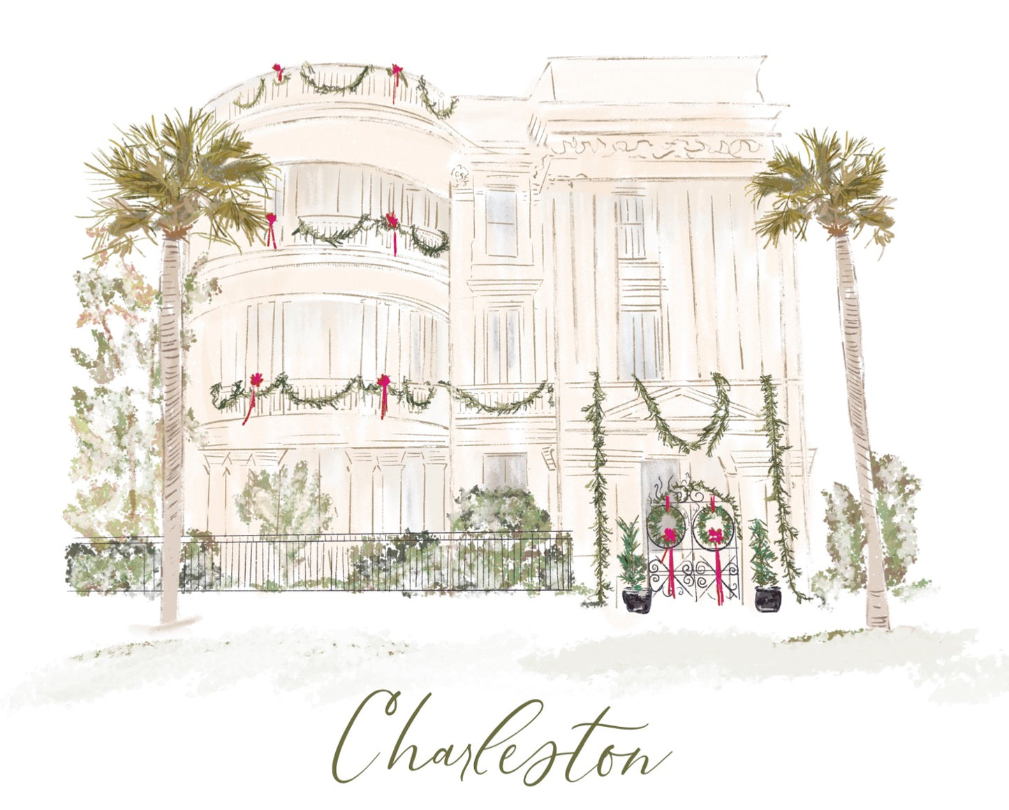 CHARLESTON CHRISTMAS - Art Print