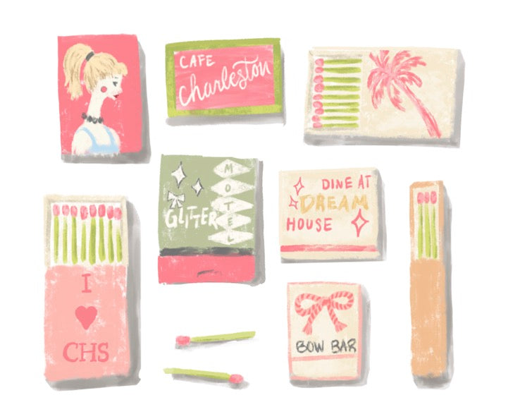 CHARLESTON MATCHBOOK - Art Print