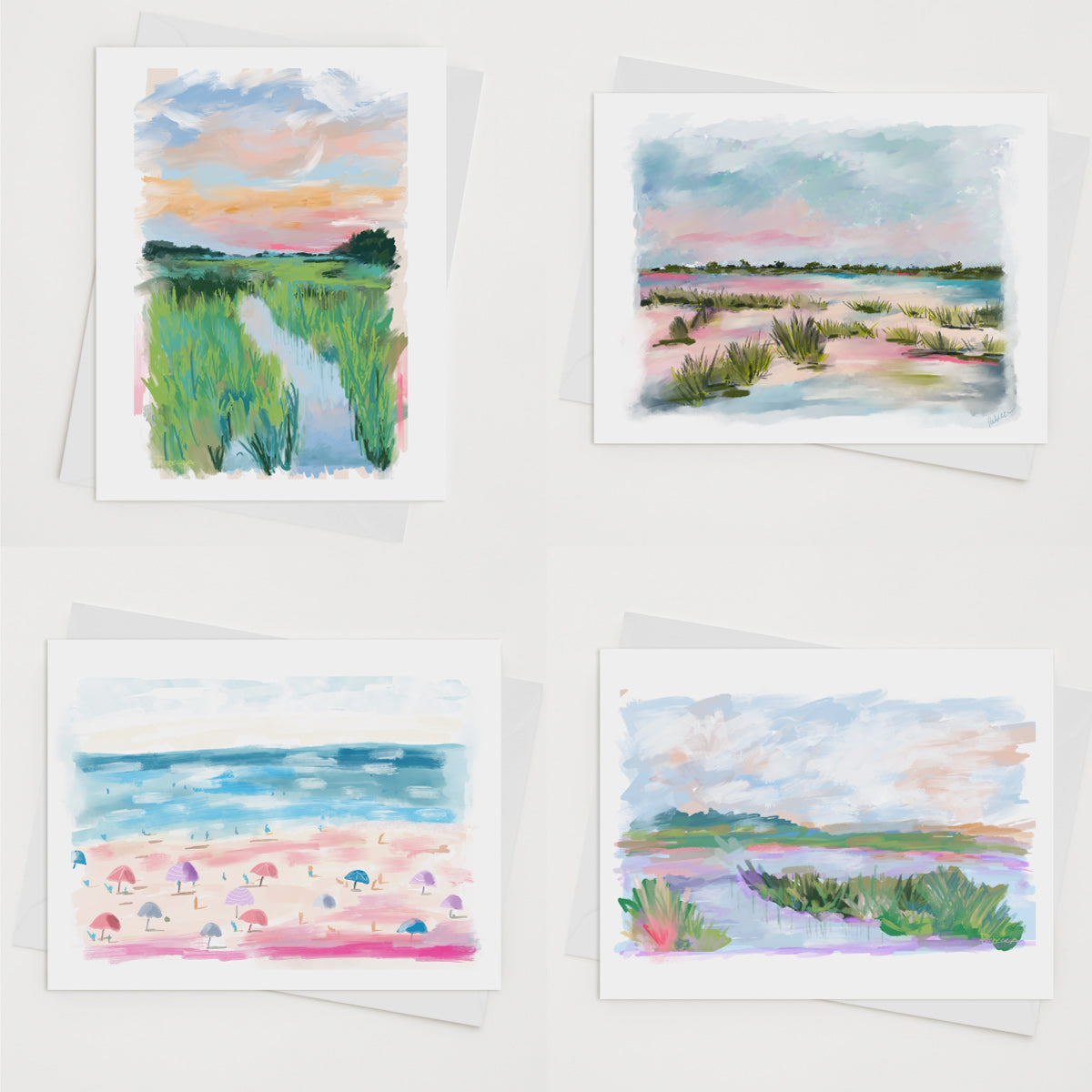 COASTAL SET (SET OF 4) - Note Card